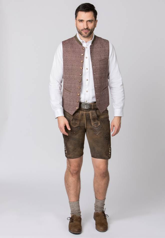 Stockerpoint Lederhose Artur muskat gespeckt 44