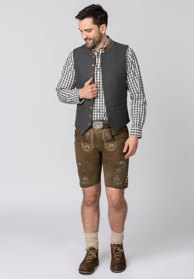 Stockerpoint Lederhose Bastian havanna gespeckt 44