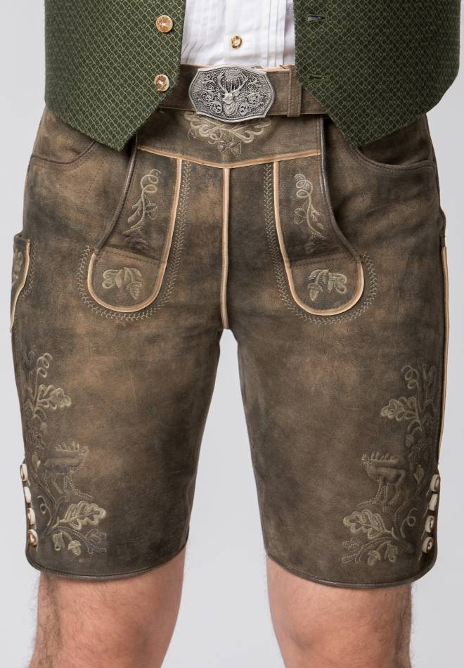 Stockerpoint Lederhose Bastian kiesel gespeckt 44 Angebote