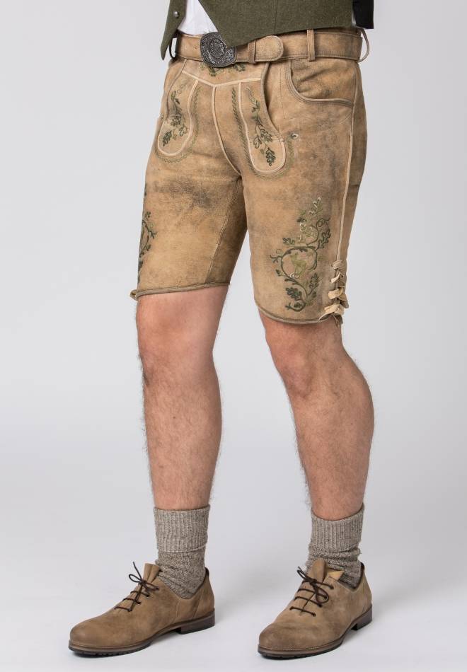 Stockerpoint Lederhose Girgl senf gespeckt-grün 48 Schlussverkauf