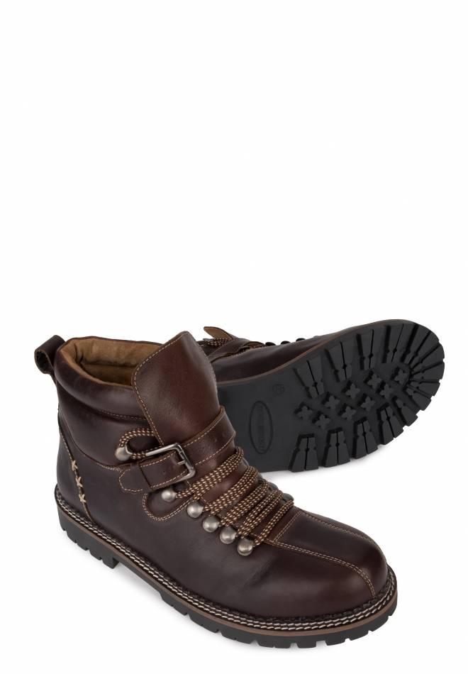 Stockerpoint Trachtenstiefel Tiago dunkelbraun gespeck 40