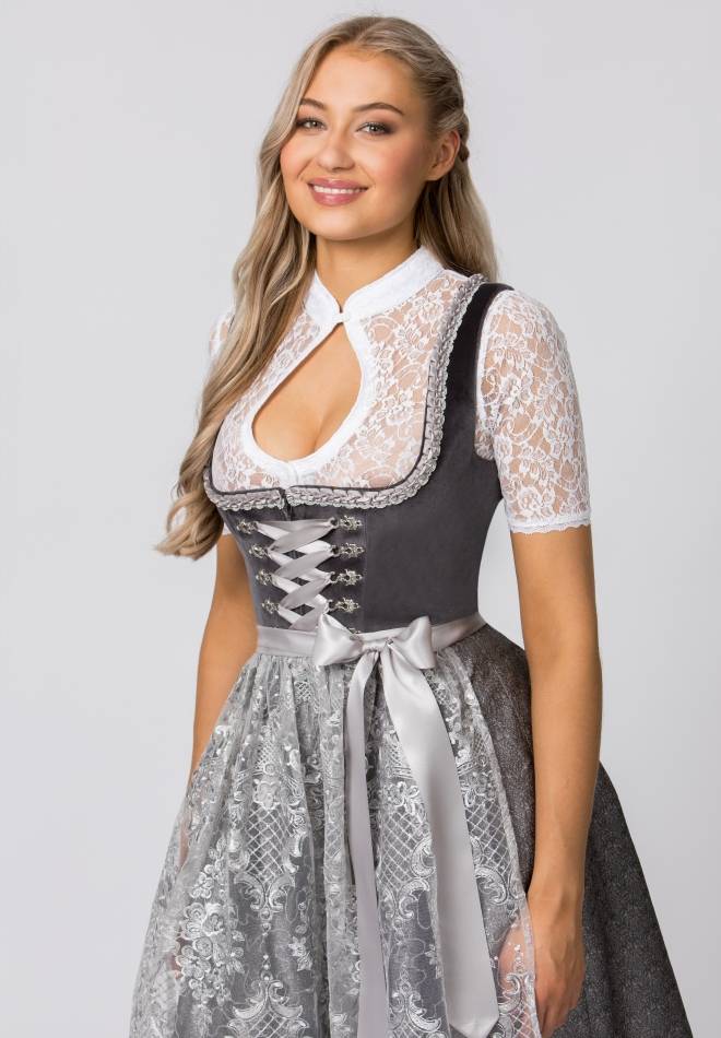 Stockerpoint Dirndl Loredana anthrazit 30 Fabrikverkauf