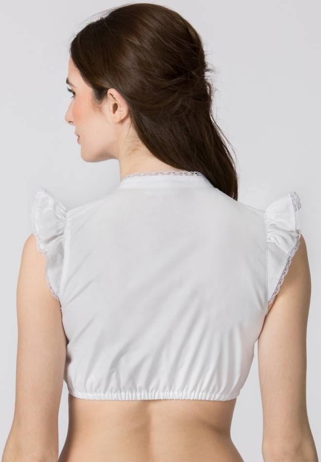 Stockerpoint Dirndlbluse Satine weiss 30 Blitzverkäufe