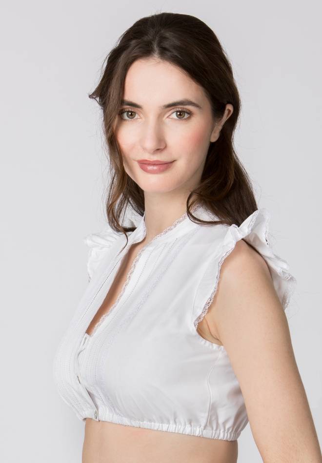 Stockerpoint Dirndlbluse Satine weiss 30 Blitzverkäufe