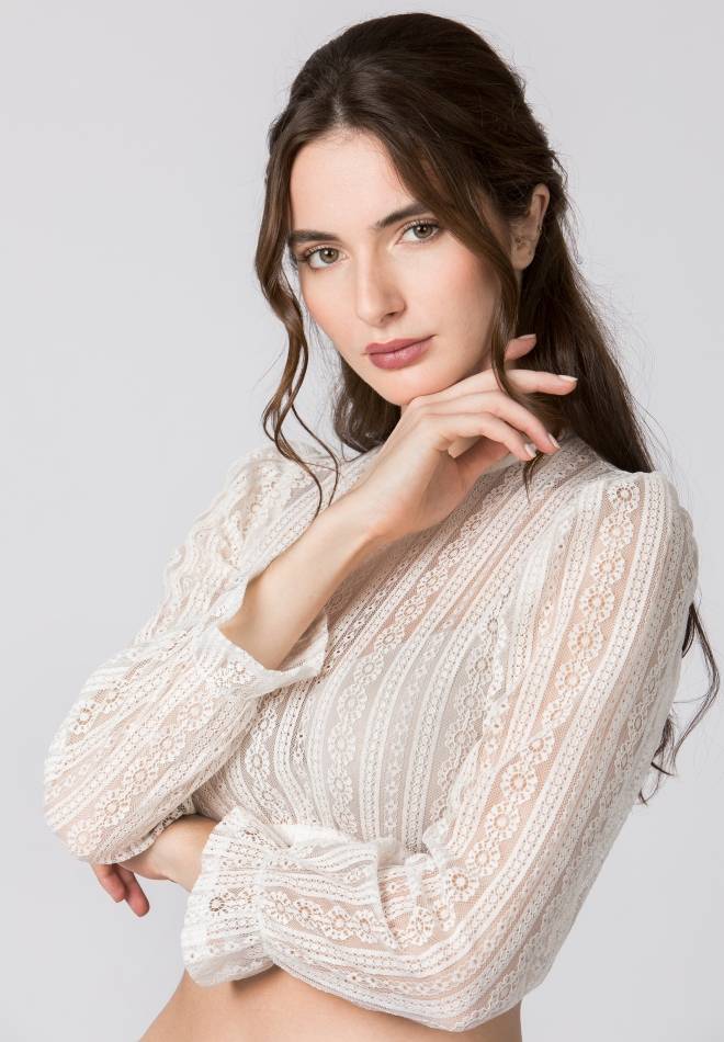 Stockerpoint Dirndlbluse Kalinka creme 34 Outlet
