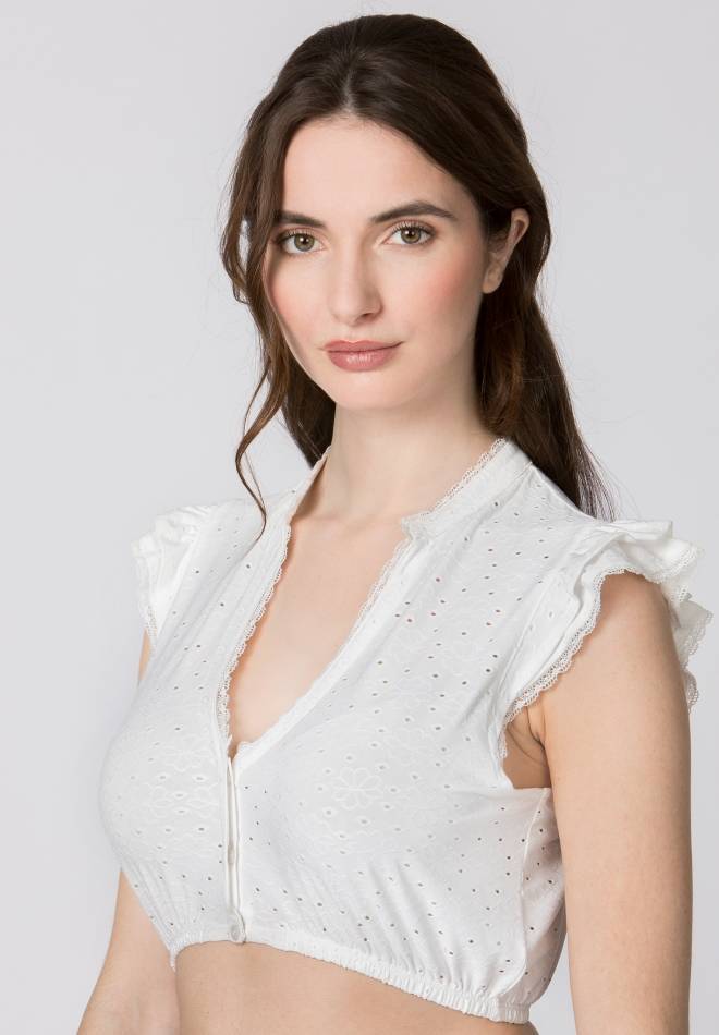 Stockerpoint Dirndlbluse Oriana weiss 32 Angebote