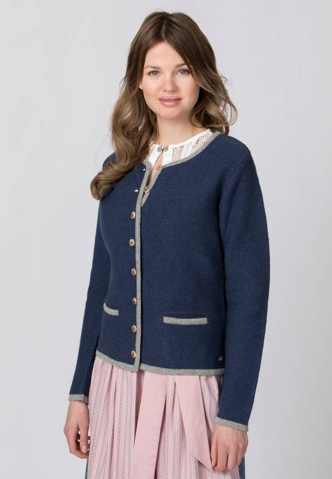 Stockerpoint Jacke Caro nachtblau-grau 34 Schlussverkauf
