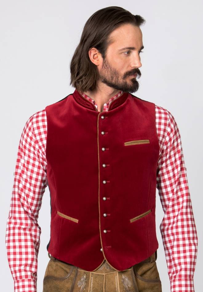 Stockerpoint Weste Ricardo dunkelrot 46 im Angebot