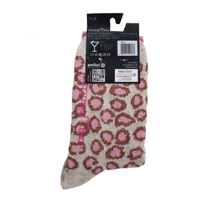 Strumpfbar Taiger Shot beigemelange-rose Fabrik Onlineshop