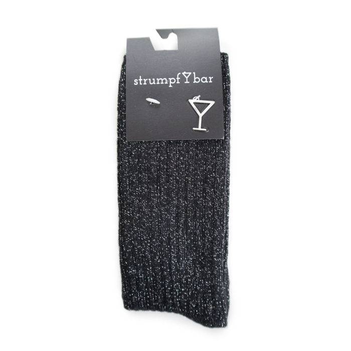 Strumpfbar Winter Sprizz schwarz-silber Zeitlich begrenztes Angebot