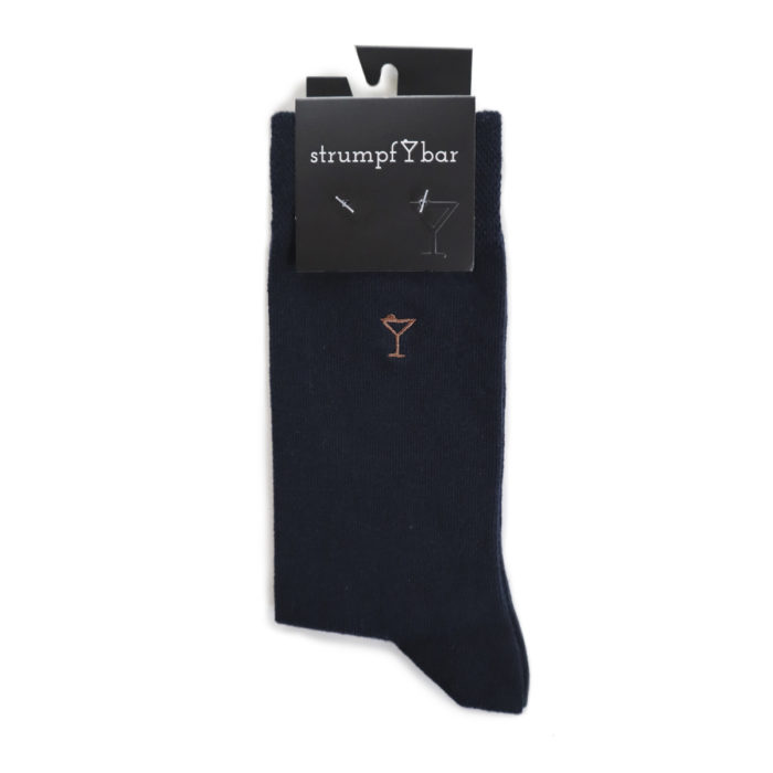Strumpfbar Cotton Libre Marine Blau/Cognac Sonderangebote
