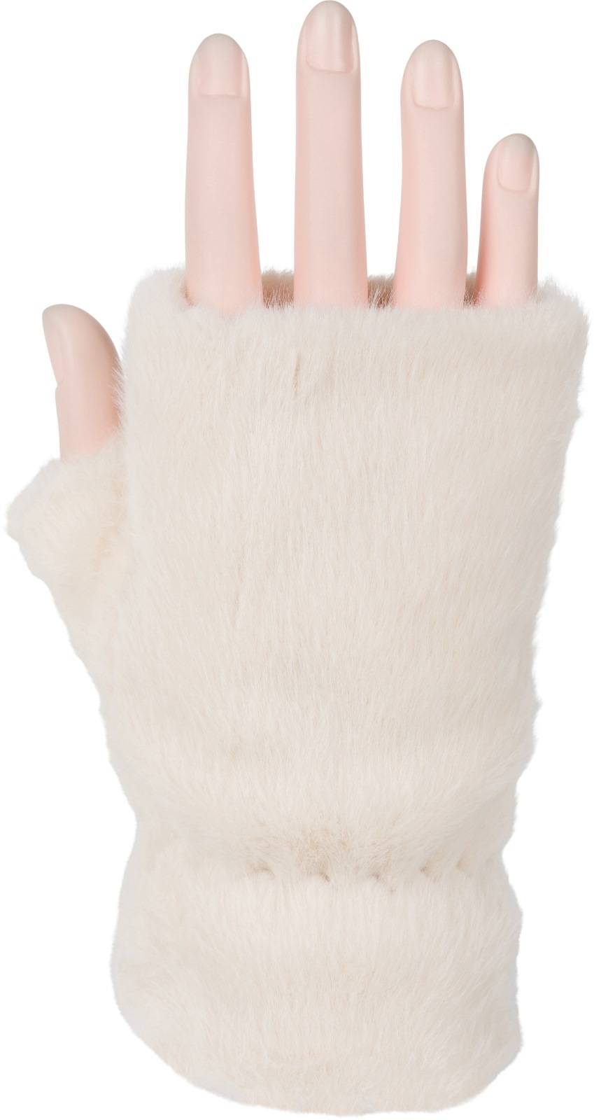 Stylebreaker Fingerlose Handschuhe Kunstfell Einfarbig Auslauf