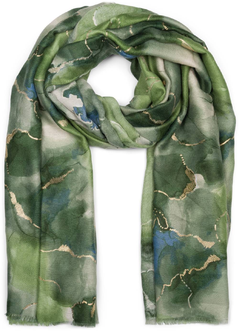 Stylebreaker Schal Marmor Muster Metallic Details