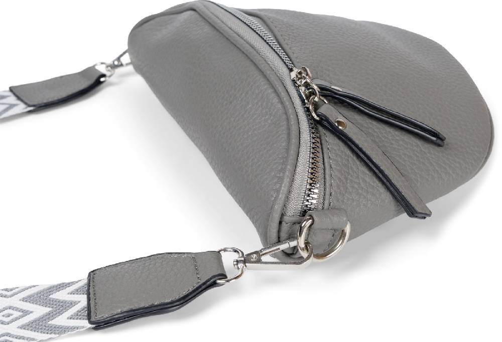 Stylebreaker Halbmond Crossbody Bag Zick-Zack Raute Fabrikverkauf