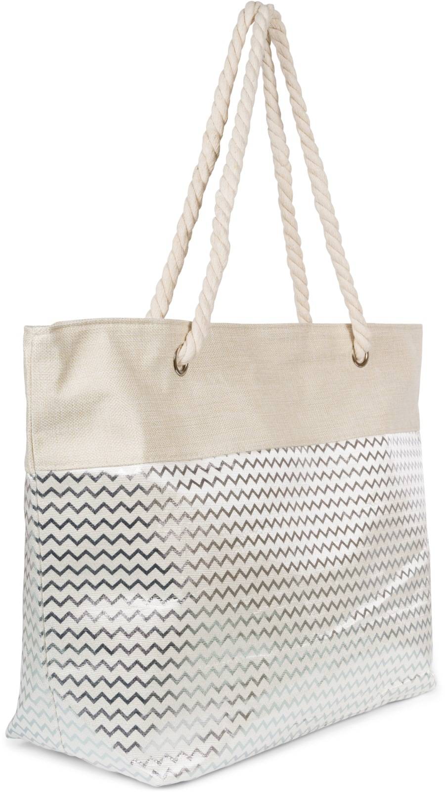 Stylebreaker Strandtasche Metallic Zick-Zack Hotsell