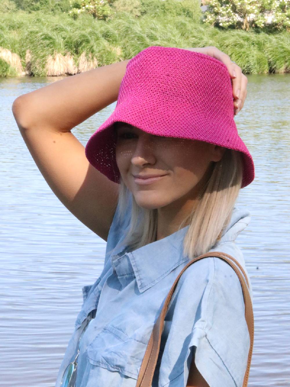 Stylebreaker Fischerhut aus Papierstroh - Knautschhut Schlussverkauf