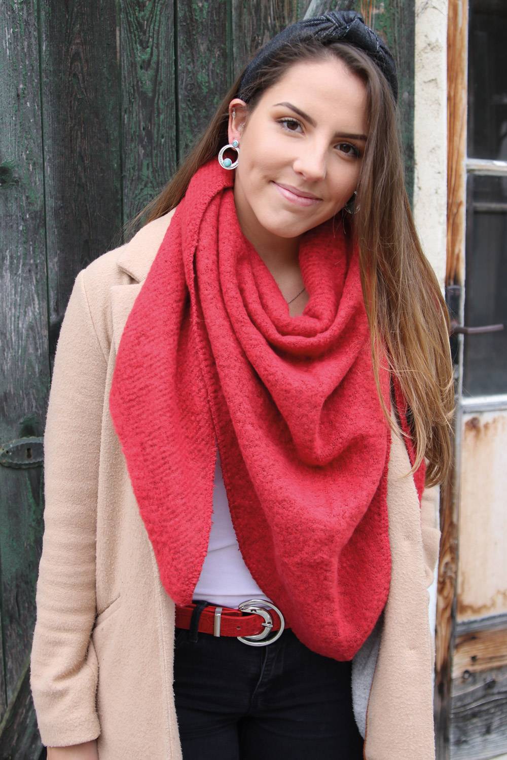 Stylebreaker Strick Dreiecktuch meliert Meist gekauft