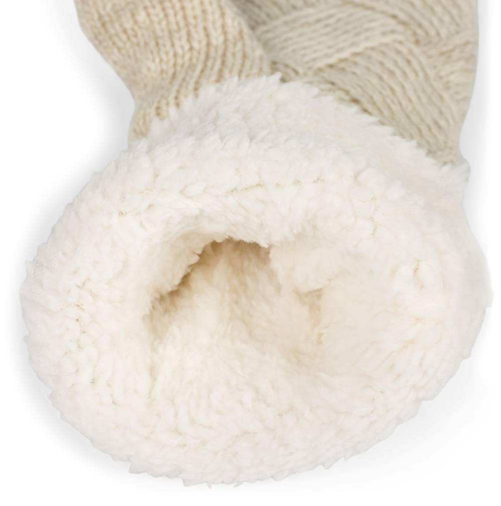 Stylebreaker Strickhandschuhe Fäustlinge mit Rauten Muster und Fleece Günstiger Verkauf