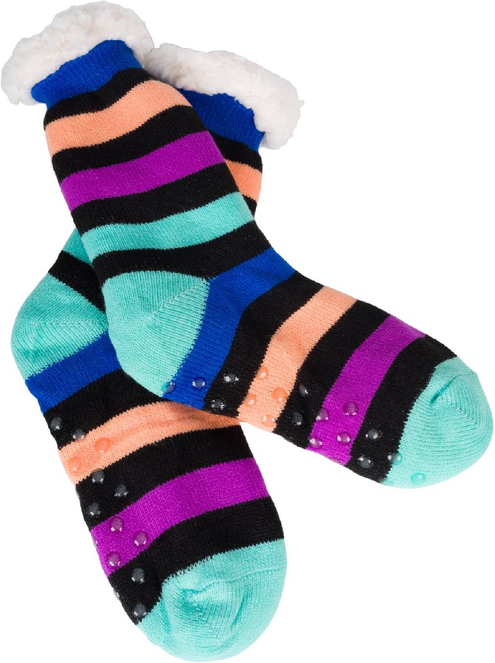 Stylebreaker ABS Kuschelsocken Streifen Muster Blitzverkäufe