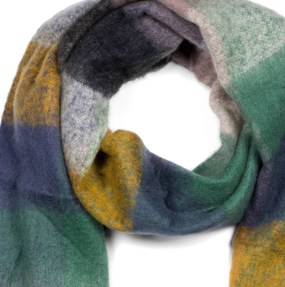Stylebreaker Karo Web Strickschal bunt Auslauf