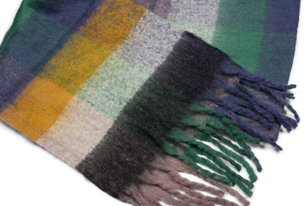 Stylebreaker Karo Web Strickschal bunt Auslauf