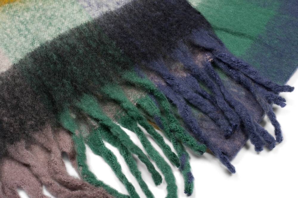Stylebreaker Karo Web Strickschal bunt Auslauf