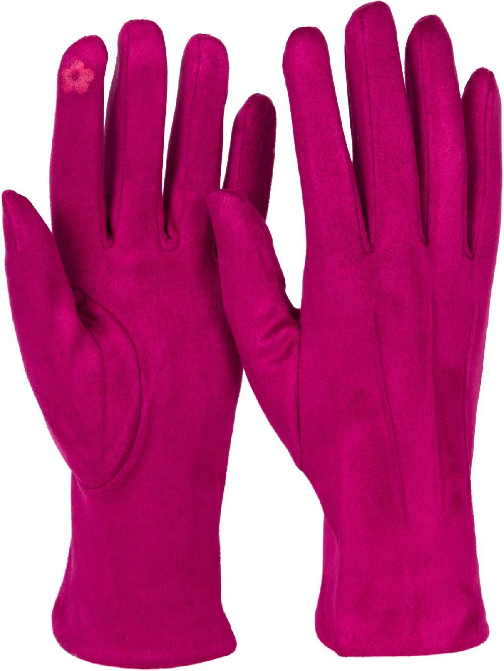 Stylebreaker Einfarbige Touchscreen Handschuhe Ziernähte