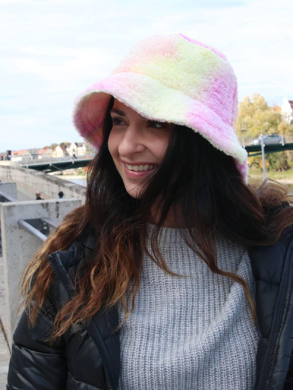 Stylebreaker Teddyfell Fischerhut Ombré Günstiger Verkauf