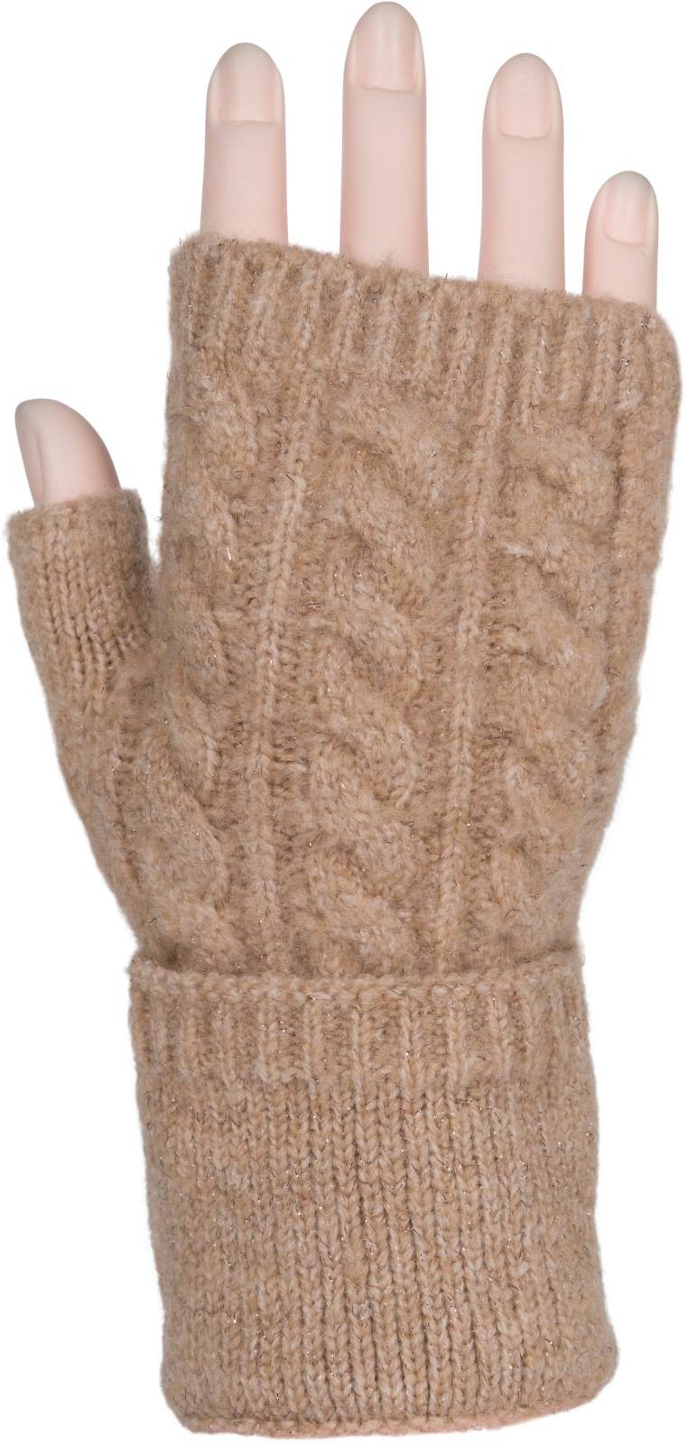 Stylebreaker Fingerlose Strickhandschuhe Zopfmuster Blitzverkäufe