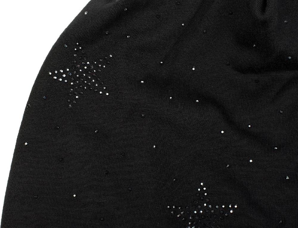 Stylebreaker Beanie mit Strass Sterne Fabrikverkauf