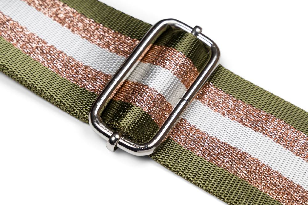 Stylebreaker Breiter Wechsel Taschengurt Metallic Streifen Muster Blitzverkäufe