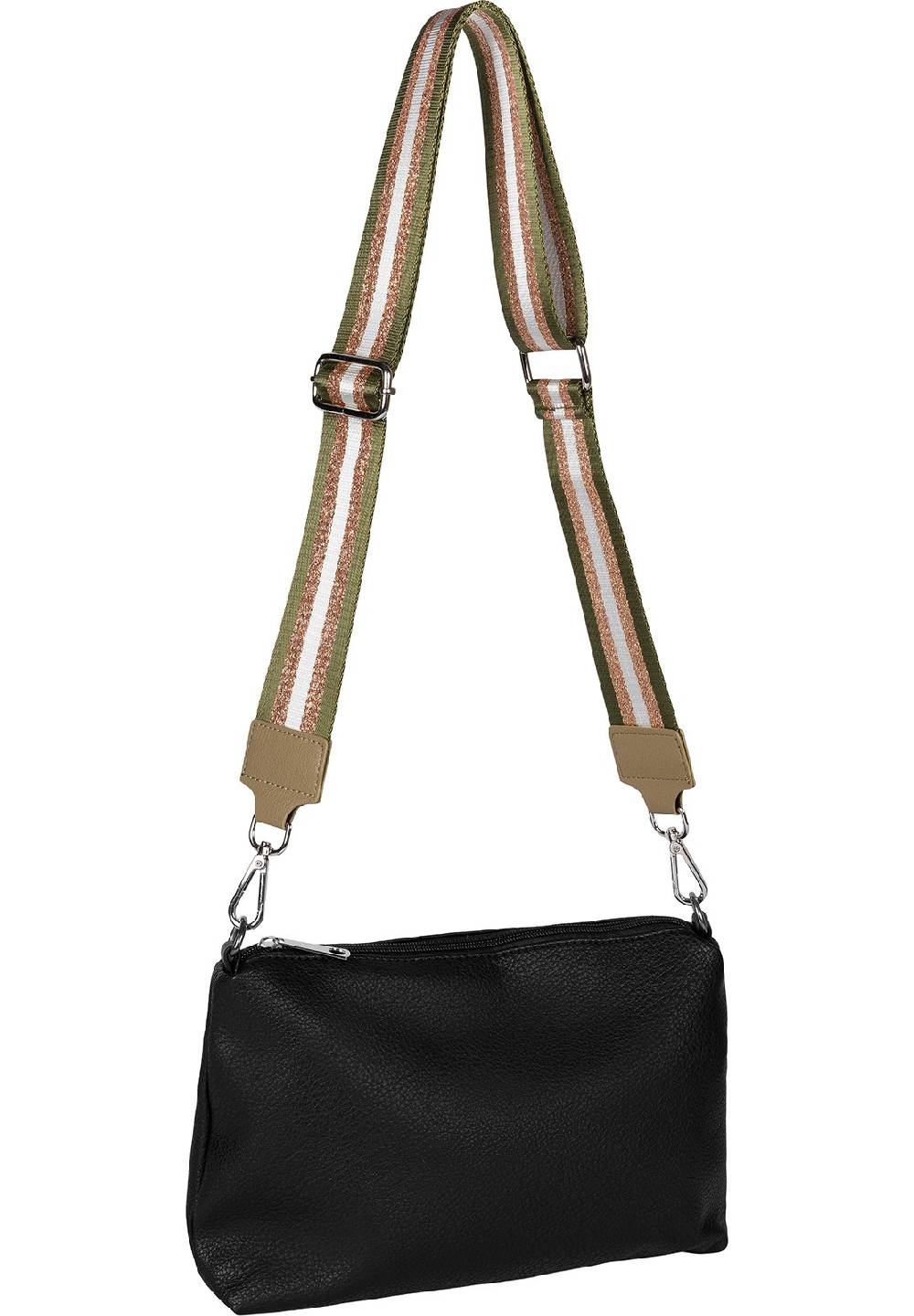 Stylebreaker Breiter Wechsel Taschengurt Metallic Streifen Muster Blitzverkäufe