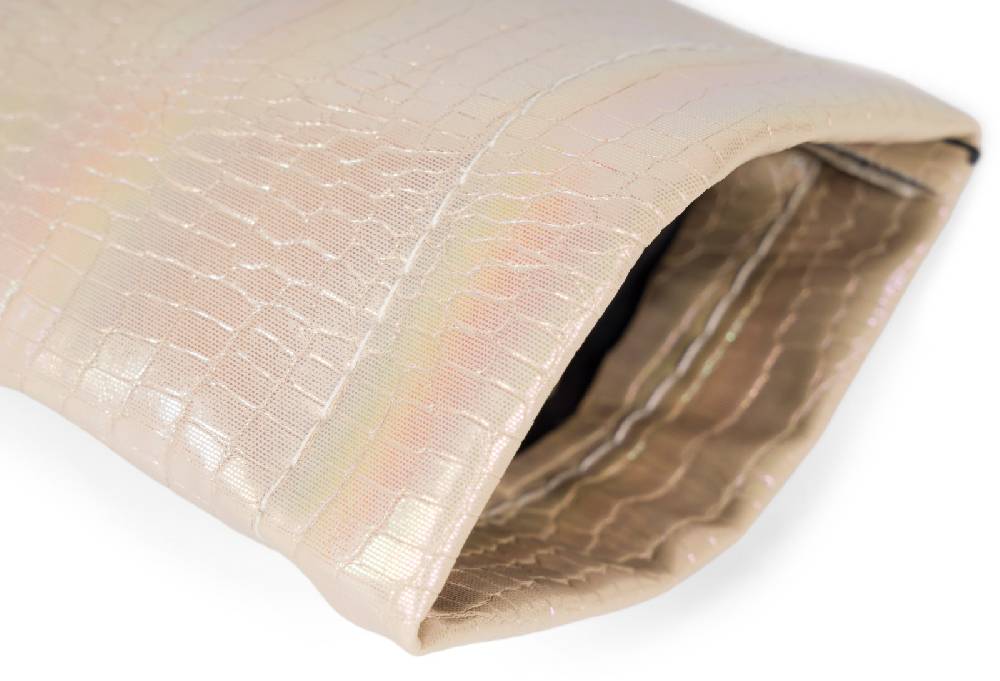 Stylebreaker Brillenetui Kroko Perlmutt mit Putztuch im Angebot