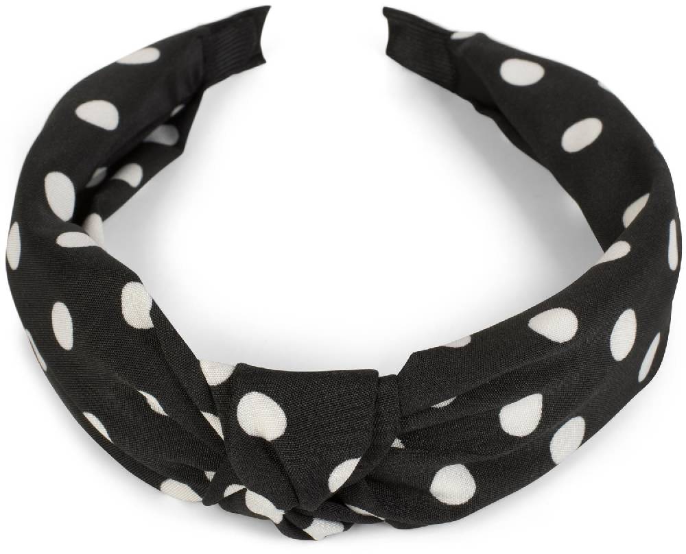 Stylebreaker Haarreif mit Vintage Punkte Muster