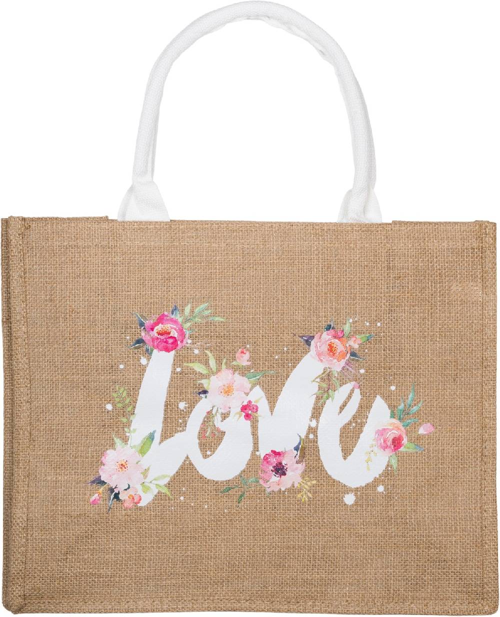 Stylebreaker Leinen Henkeltasche LOVE Schlussverkauf