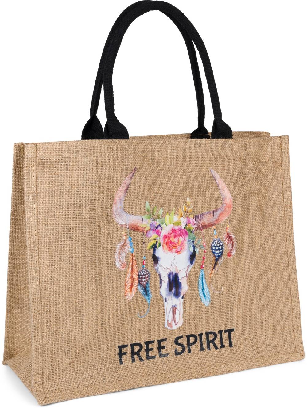Stylebreaker Leinen Henkeltasche Boho Stier