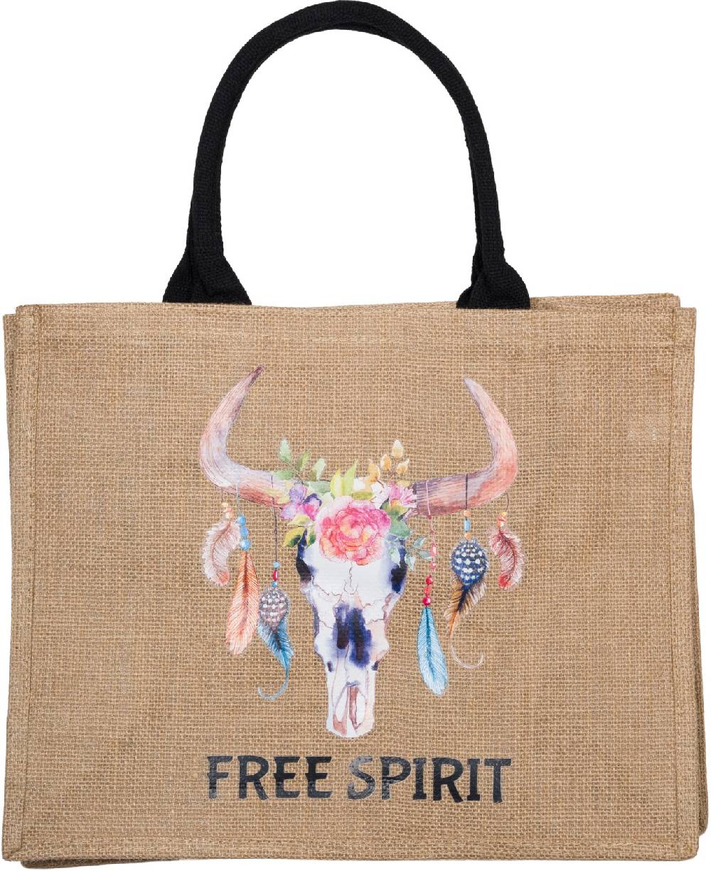 Stylebreaker Leinen Henkeltasche Boho Stier Günstiger Verkauf