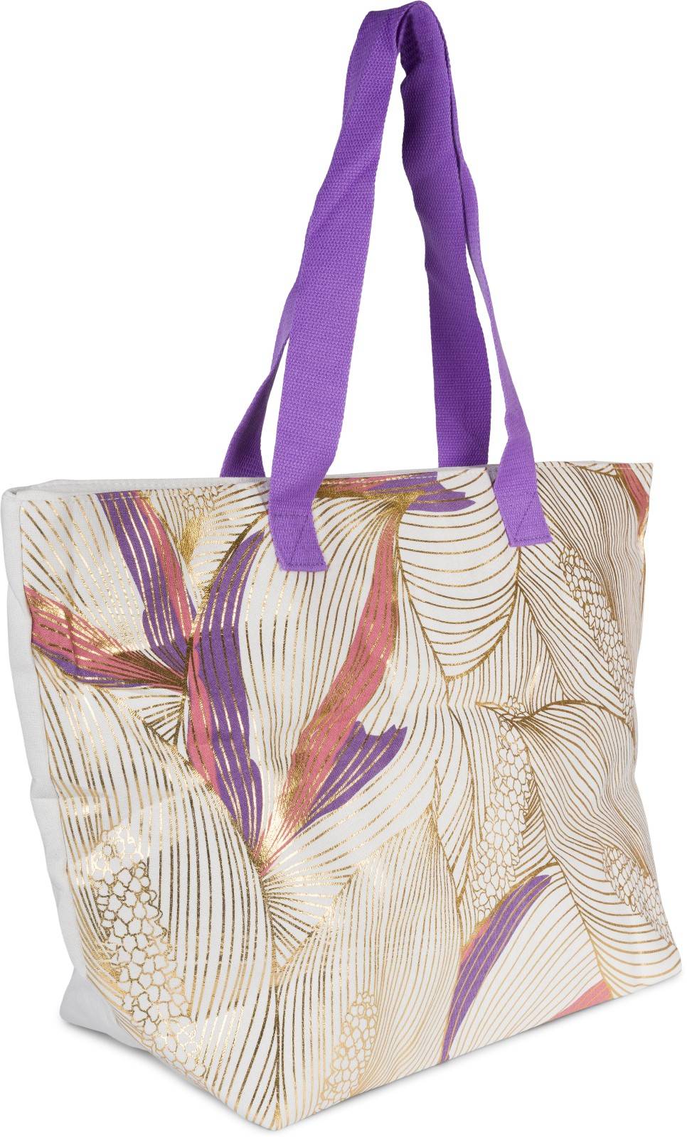 Stylebreaker Strandtasche Tropic Metallic Blätter Fabrikverkauf