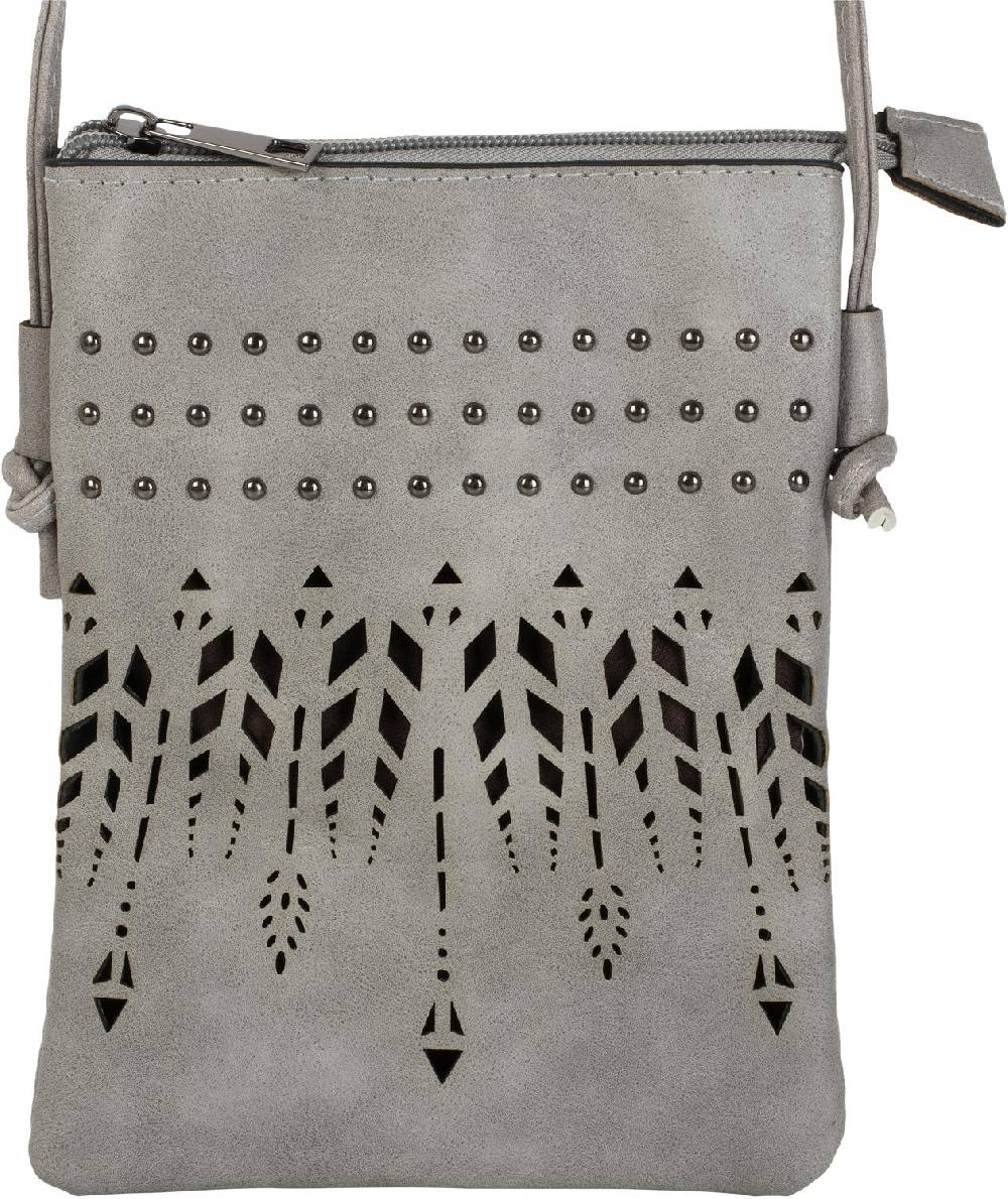 Stylebreaker Mini Umhängetasche Ethno Cutout und Nieten