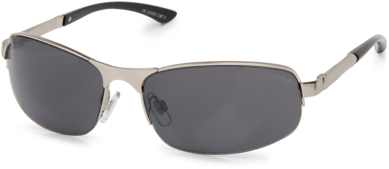 Stylebreaker Sonnenbrille Halbrand mit Rechteckigen Gläsern