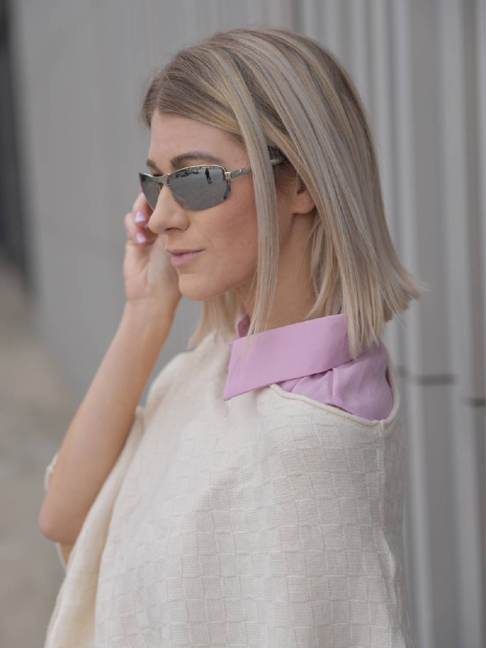 Stylebreaker Sonnenbrille Halbrand mit Rechteckigen Gläsern Verkauf