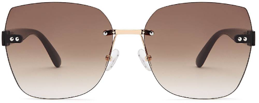 Stylebreaker Rahmenlose Rechteckige Sonnenbrille im Angebot