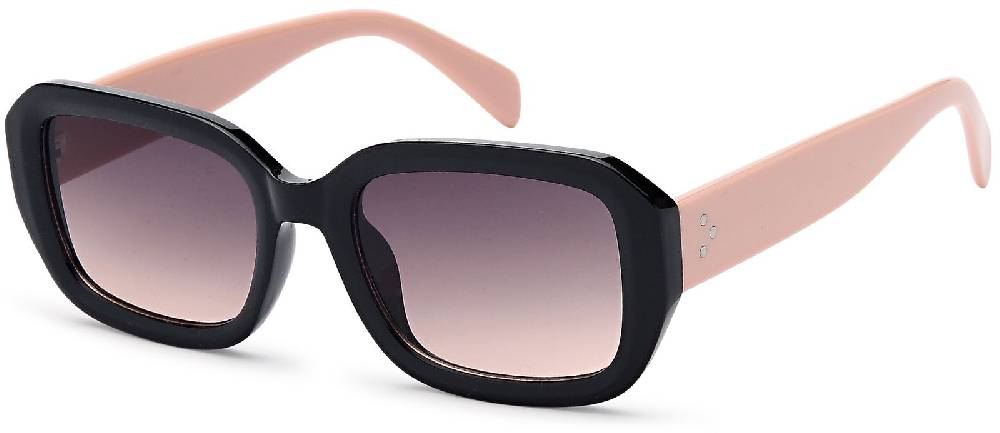 Stylebreaker Retro Sonnenbrille Breiter Rahmen Rechteckig