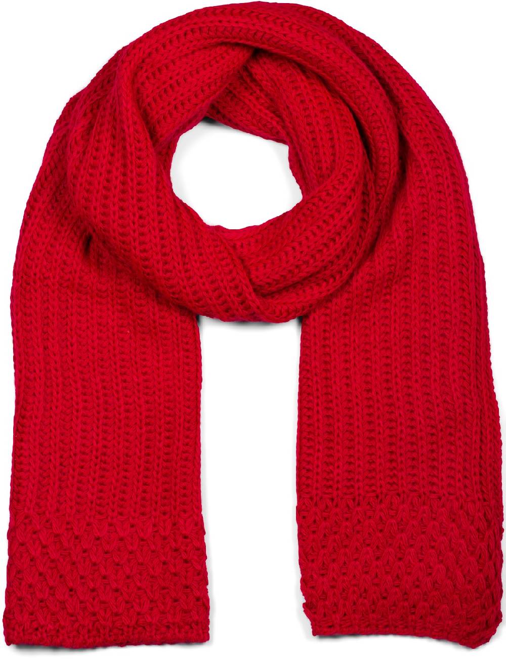 Stylebreaker Langer Strick Schal mit Rippen und Perl Strickmuster