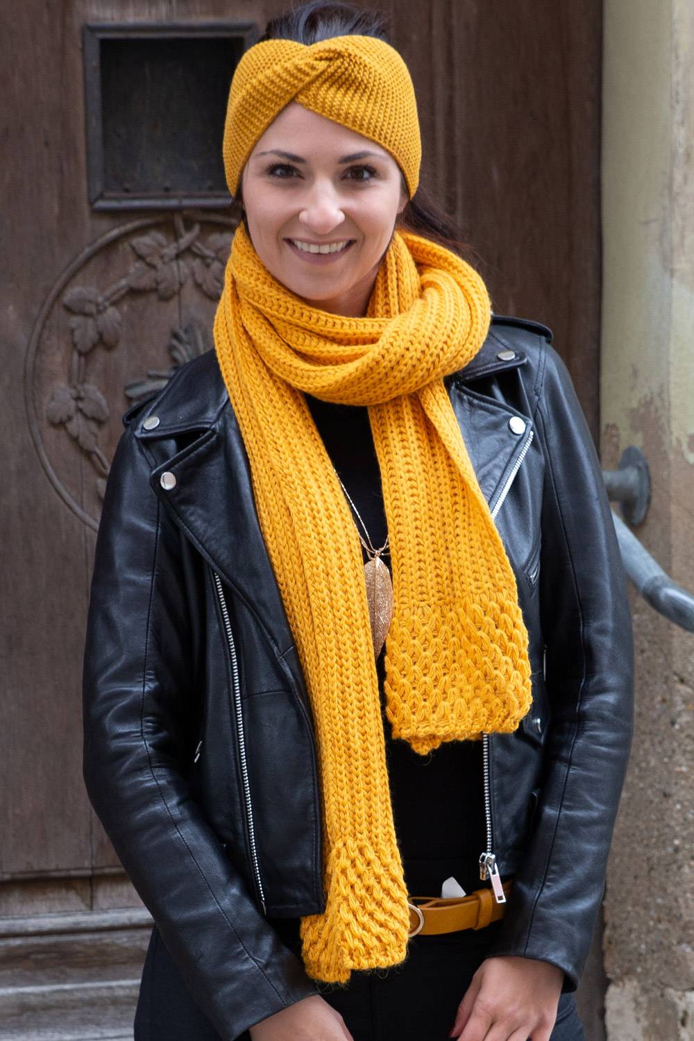 Stylebreaker Langer Strick Schal mit Rippen und Perl Strickmuster Blitzverkäufe