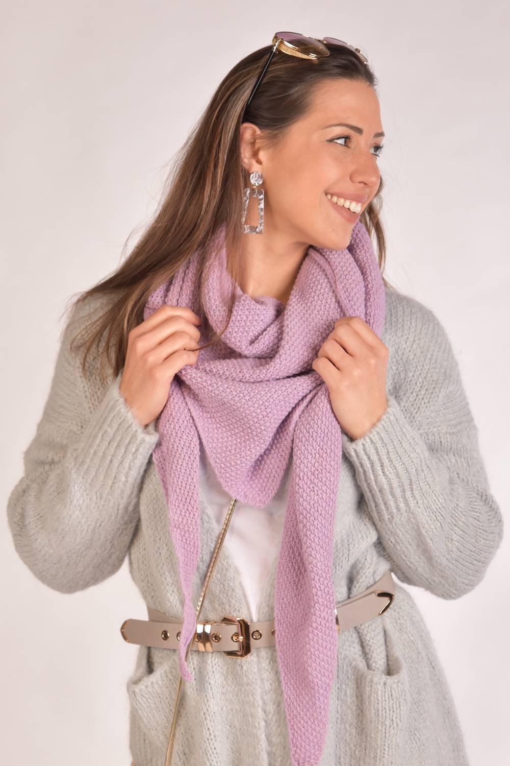 Stylebreaker Strick Dreiecktuch Einfarbig Outlet