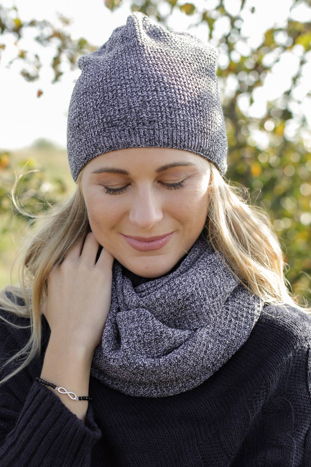 Stylebreaker Strick Loop mit Karo Strickmuster Schlussverkauf