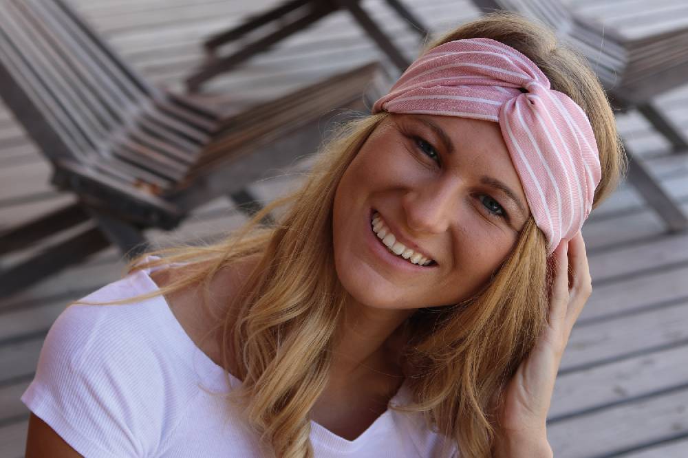 Stylebreaker Haarband mit Streifen Muster und Twist Knoten Günstiger Verkauf