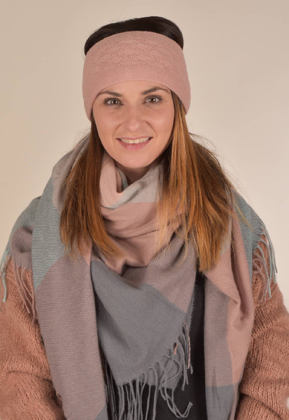 Stylebreaker Strick Stirnband mit Rauten Muster Outlet