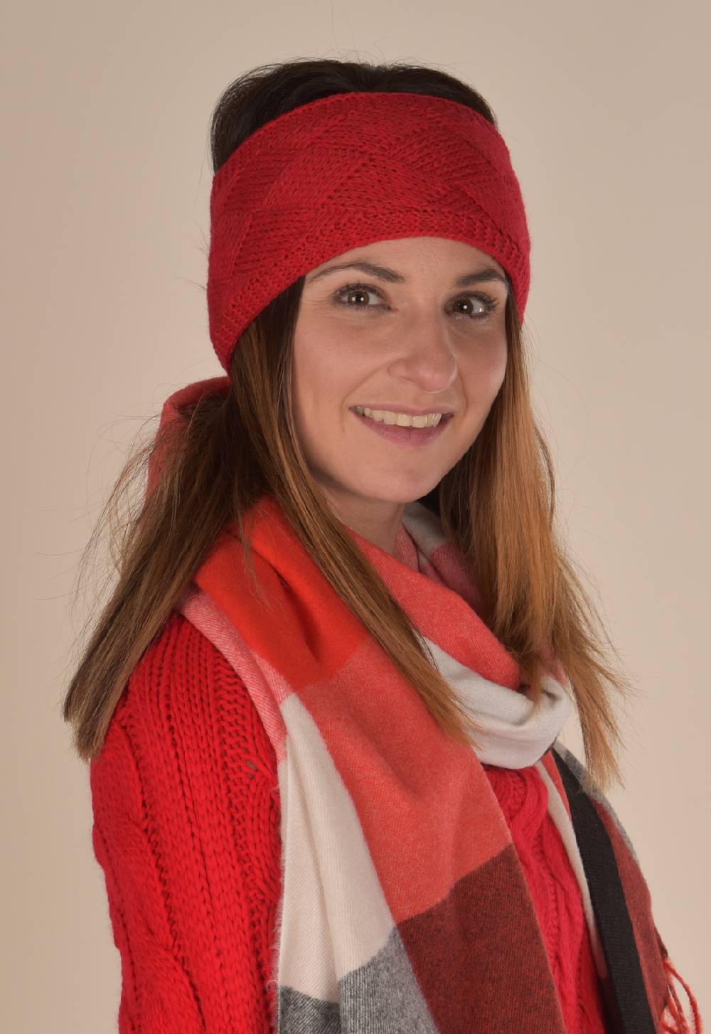 Stylebreaker Strick Stirnband mit Rauten Muster Fabrikverkauf